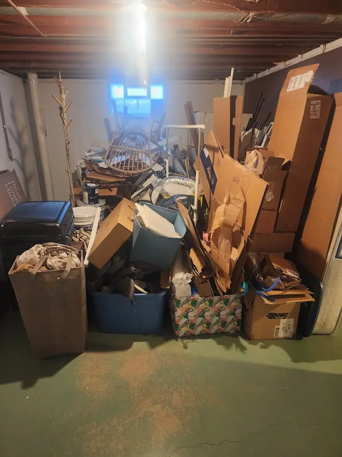 Roll-off dumpster container at job site for Cleanout Dumpster Rental in Lamar